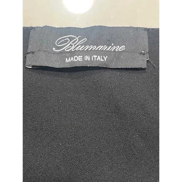 Blumarine Hot Fix Crystal Long Sleeve Crop Top in Nero Black 38 2 Womens Cropped - Picture 11 of 16